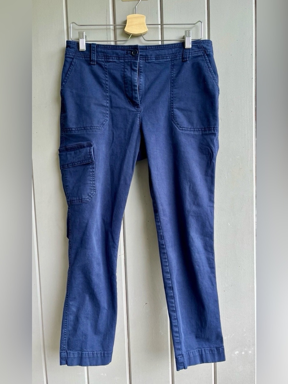 Talbots Cargo Pants 8P Navy Cotton Utility Gorpcore